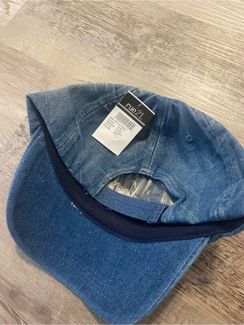 rue 21 Babe Eyelashes Women's Denim Cotton Baseball Cap